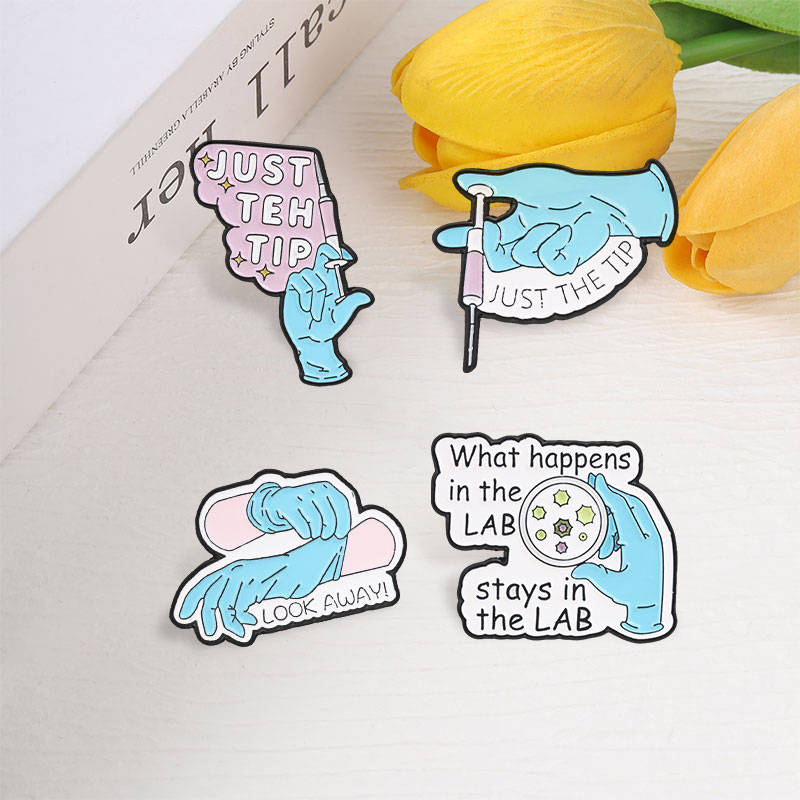 Science Lab Enamel Pins Just T - Medical Lab Tech review and price