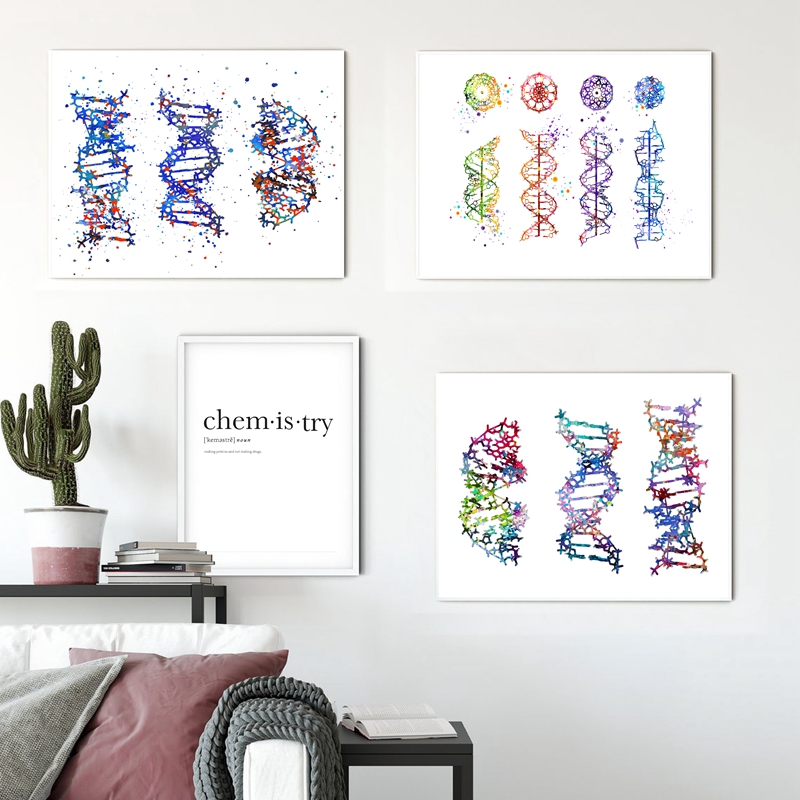DNA Molecule Print Modern Medi - Medical Lab Posters review and price