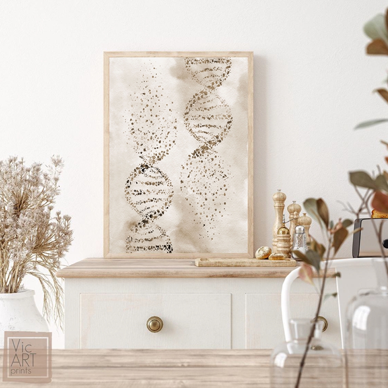 DNA Molecule Print Modern Medi - Medical Lab Posters review and price